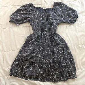 Polka Dot Puff Sleeve Mini Dress